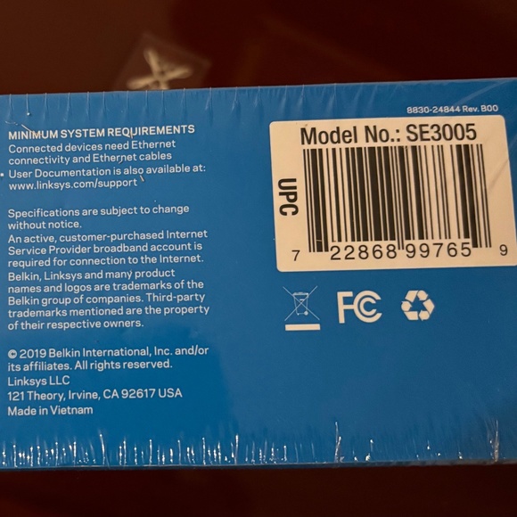 LINKSEYS 5-PORT ETHERNET SWITCH- New - Picture 3 of 4